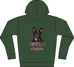 Personalized Full-Zip Hoodie with your name on front and your Dogs Image on back
