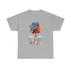 EACH DOT MATTERS Tree Unisex Heavy Cotton Tee / International Dot Day / Happy Dot Day / Teachers / Children / Elementary School