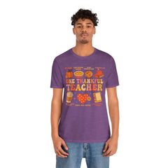 One Thankful Teacher T‑Shirt – Fall and Thanksgiving  Teacher Appreciation Tee