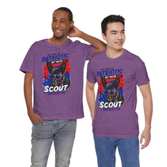 Personalized With Your Dogs Image and Name Patriotic Unisex Jersey Short Sleeve Tee