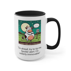 COW TIPPING Awareness - Accent Mugs | Cow Tipping Is Real, Bovine Humor. Gift For Him, Gift For Her, Farm Humor, Cow Fan Gift, Farm Animal