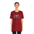 Peace Love Back The Blue in Alabama, Graphic Unisex Short Sleeve Tee