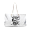 Be Strong and Take Heart And Wait For The Lord Psalm 27  weekender tote bag