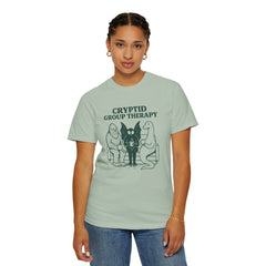 Cryptid Group Therapy Bigfoot, Mothman and Loch Nessie Unisex T-Shirt, Funny Graphic Tee, Gift for Cryptid Lovers, Quirky Casual Wear, Cool Humor Shirt