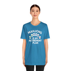 Mahjong Retirement Plan Tee, Fun Unisex T-Shirt for Game Lovers, Perfect Gift for Retirees, Mahjong Enthusiasts, Casual Wear