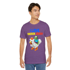 Video Game Movie I Love Chicken Jockey Tee - Unisex Short Sleeve T-Shirt