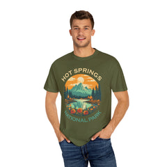 Hot Springs National Park Graphic, Comfort Colors Soft Relaxed Fit Unisex Garment-Dyed T-shirt