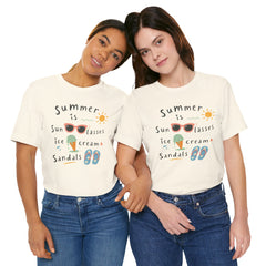 Summer Is — Graphic Tee (Sunglasses, Ice Cream & Sandals)
