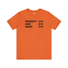 Personality Looks Fingers, Check! - Unisex Jersey Short Sleeve Tee | Amputee Aware,Amputee Humor,Finger Amputee,Gift For Him,Gift For Her