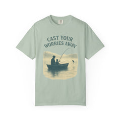 Fishing Vibe Unisex Garment-Dyed T-Shirt, Casual Wear, Outdoor Activities, Gift for Fisherman, Relaxation Tee, Summer Style