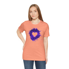 Galaxy Heart Tee — Purple or Green Splatter Heart T-Shirt