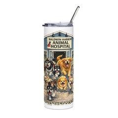 "Who Let the Dogs Out?" Baldwin Harbor Animal Hospital 20oz Stainless Steel Tumbler