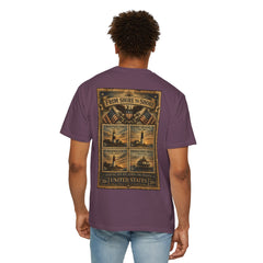 From Shore To Shore Lighthouse Series T Shirt -  Scenic Vintage Postage Stamps