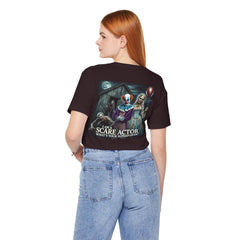 Halloween Scare Actor - Front and Back Graphic Unisex Jersey Short Sleeve Tee