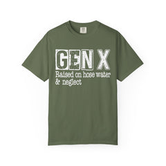 Raised on Hose Water and Neglect — Retro Graphic T-Shirt (Vintage Gift for Gen X)