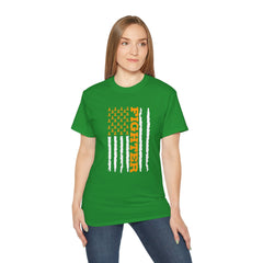 Fighter on a American Flag with Limb Awareness Stars / Amputee / Amputation / Leg / Arm / / Prosthetic / Unisex Ultra Cotton Tee