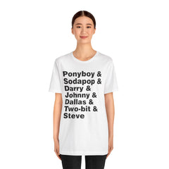 The Outsiders Shirt, Greasers Characters Shirt, Unisex Jersey Short Sleeve Tee
