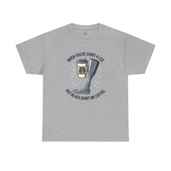 Amputee Coffee Humor - Unisex Heavy Cotton Tee