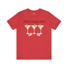 Mah-jongg-tinis  / Mahjong Martini graphics  / Unisex Jersey Short Sleeve Tee /  See Our Matching Tote Bags and Coffee Mugs