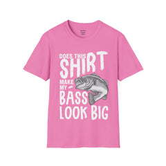 Does This Shirt Make My Bass Look Big Unisex Softstyle T-Shirt  A unique gift idea for people who love to fish