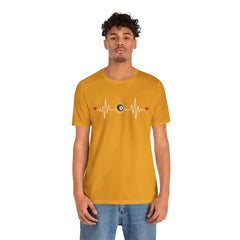 Billards Heart Beat Eight Ball Graphic - Unisex Jersey Short Sleeve Tee