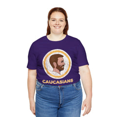 Bearded Graphic Tee - Funny Caucasians Satire Head Shot Unisex Jersey Short Sleeve Tee