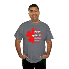 Memorial Day Poppy Tee, For Those Who Fought For Me, Unisex Cotton Tee
