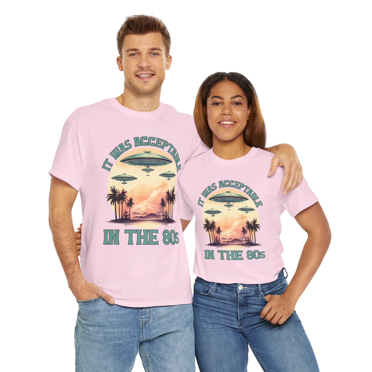 Funny 80s UFOs - Unisex Heavy Cotton Tee