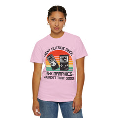 Retro Gamer Unisex T-Shirt - "I Went Outside Once"
