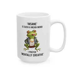 Funny Frog Graphic Mug, white ceramic mug, 11oz, 15oz,