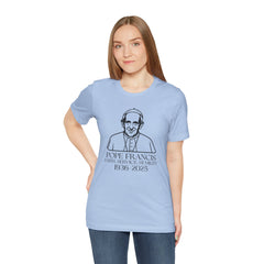 Pope Francis Tribute Tee - Faith, Service, Humility, 1936-2025