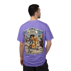 Back Graphic "Who Let the Dogs Out?" Baldwin Harbor Animal Hospital Cute Vet Clinic T Shirt
