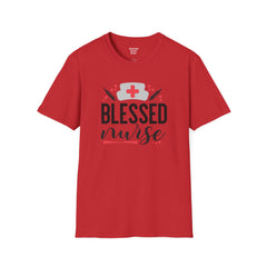 Blessed Nurse - Unisex Softstyle T-Shirt | Nurse Awareness, Medical Apparel, Gift For Her, Scrub Tee, Hospital Staff Gift, Registered Nurse