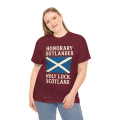 Honorary Outlander Heavy Cotton Tee, Holy Loch Scotland Shirt, Outlander Fan Gift, Casual Tee, Travel Souvenir, Unisex T-Shirt