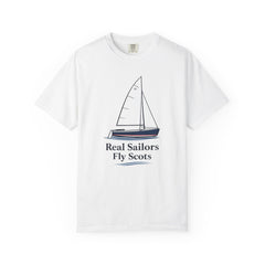 Hempstead Bay Sailing Club Graphic T-Shirt — "Real Sailors Fly Scots" Nautical Tee