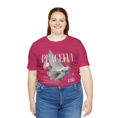 Peaceful Flowers With Dove Unisex Tee
