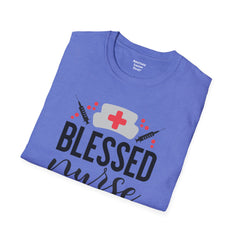Blessed Nurse - Unisex Softstyle T-Shirt | Nurse Awareness, Medical Apparel, Gift For Her, Scrub Tee, Hospital Staff Gift, Registered Nurse