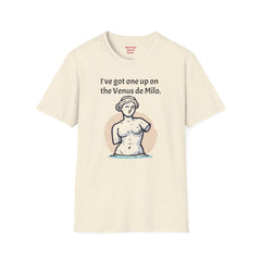 The Venus De Milo Arm Amputee - Unisex Softstyle T-Shirt / Arm up / One Arm Humor / Funny Story / One Arm Warrior / Art Humor /