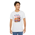 Happy 4th Of July Burger and Mug Graphic, Unisex Jersey Short Sleeve Tee