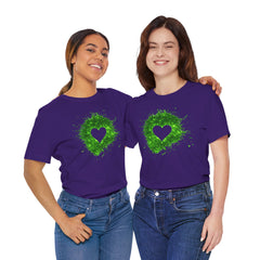 Galaxy Heart Tee — Purple or Green Splatter Heart T-Shirt