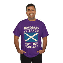 Honorary Outlander Heavy Cotton Tee, Holy Loch Scotland Shirt, Outlander Fan Gift, Casual Tee, Travel Souvenir, Unisex T-Shirt