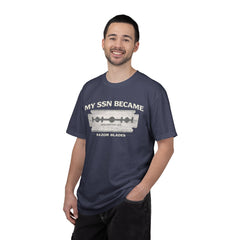 My SSN Became Razor Blades Graphic Vintage Submarine Veteran Tee