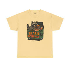 Trash Gourmet Unisex Heavy Cotton Tee, Funny Graphic T-Shirt, Quirky Casual Wear, Unique Gift for Food Lovers, Eco-Friendly Apparel