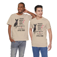 Personalized Dog Dad T‑Shirt — "Treats. Walks. Toys. Naps." Father's Day Gift
