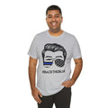 BACK THE BLUE Dad with Glasses, Graphic Unisex Short Sleeve Tee