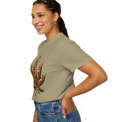 Vintage Leopard Cannabis Leaf T-shirt — Weed Lover Stoner Gift