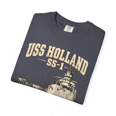 USS Holland SS-1 Submarine Vintage Graphic T-Shirt — Navy History Tee