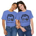 BACK THE BLUE Dad with Glasses, Graphic Unisex Short Sleeve Tee