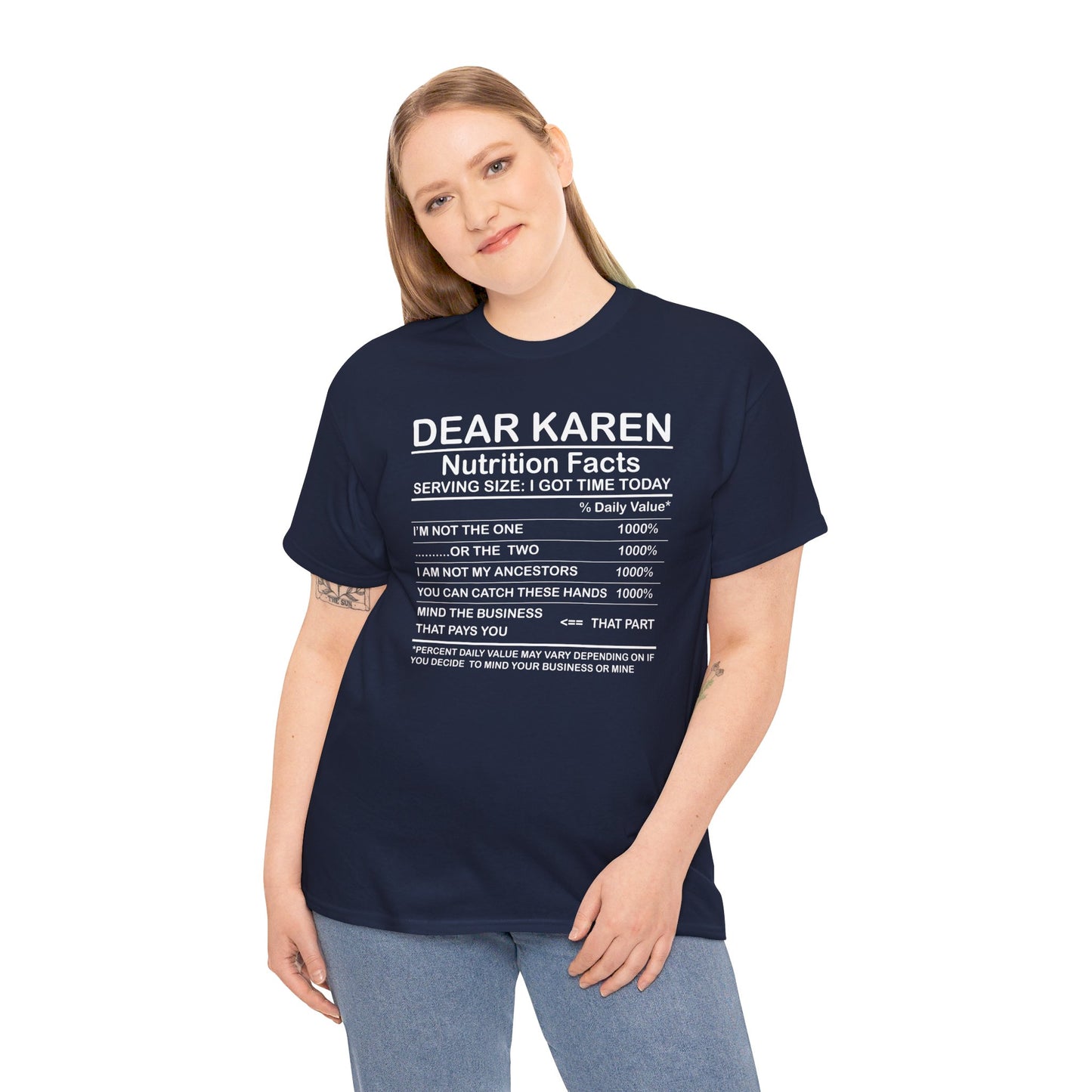 Karen Nutritional Facts Unisex Heavy Cotton Tee