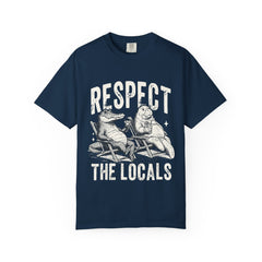 Alligator and Manatee Respect the Locals T-Shirt — Vintage Beach Vibes Graphic Tee